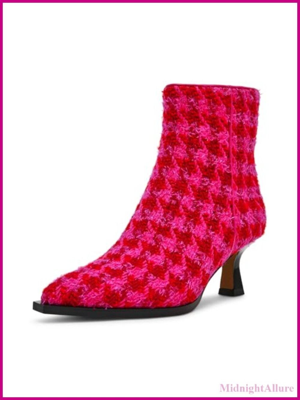 Betsey Johnson Louisa Pointed Toe Kitten Heel Ankle Booties